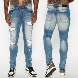 Choosing Stacked Skinny Jeans - Medium Wash - 32 - FASHION NOVA MEN - GFTD LA